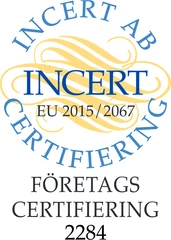 INCERT företagscertifiering 2284, EU 2015/2067
